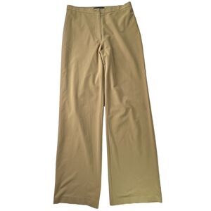 The Limited Dress Pants Women Sz 4 Stretch Brown Trousers Wide Leg Back Pin Tuck